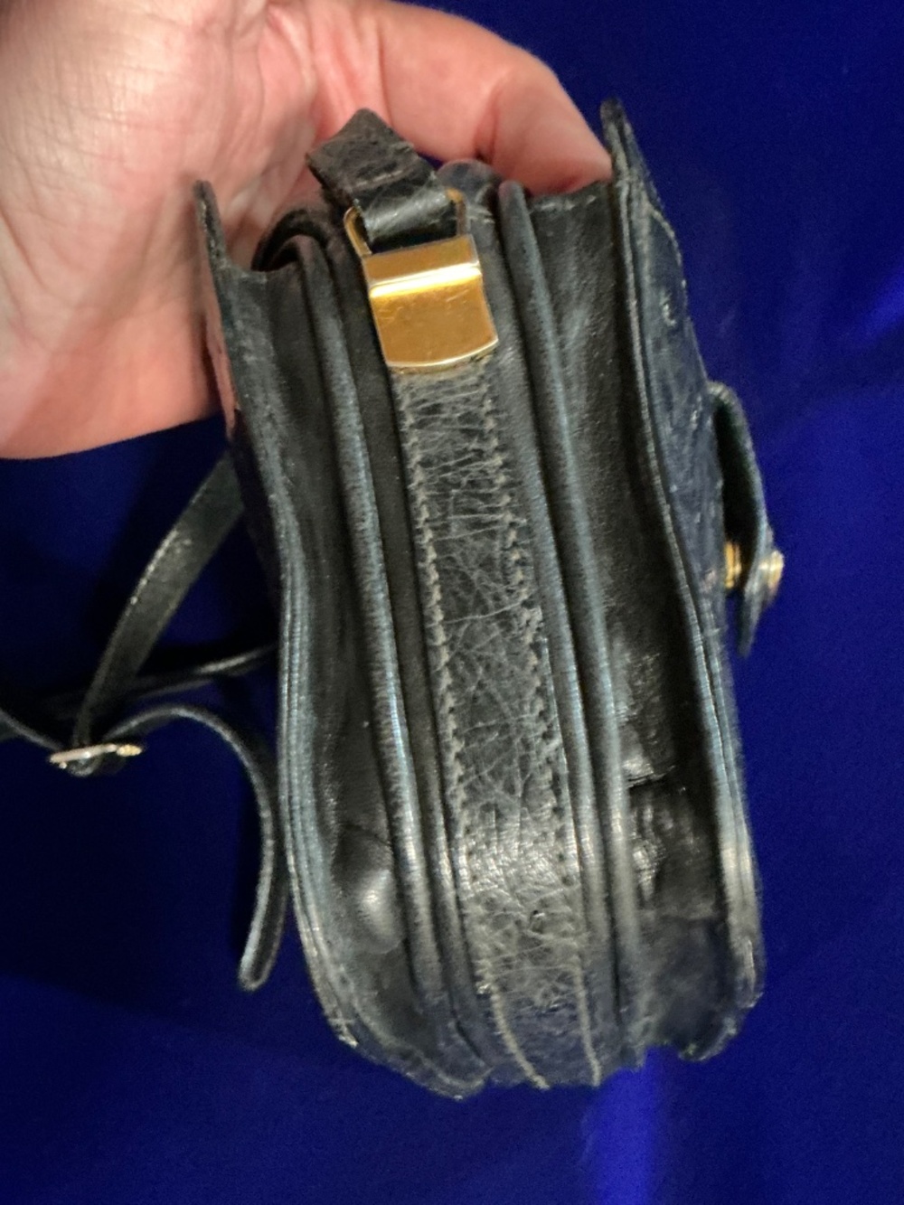 Vintage Gucci genuine ostrich crossbody bag black - Picture 6 of 16